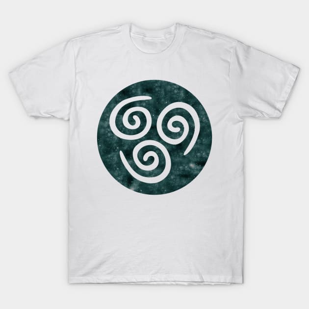 Avatar: The Last Airbender - Air Symbol (Galaxy Design) T-Shirt by Kamurata